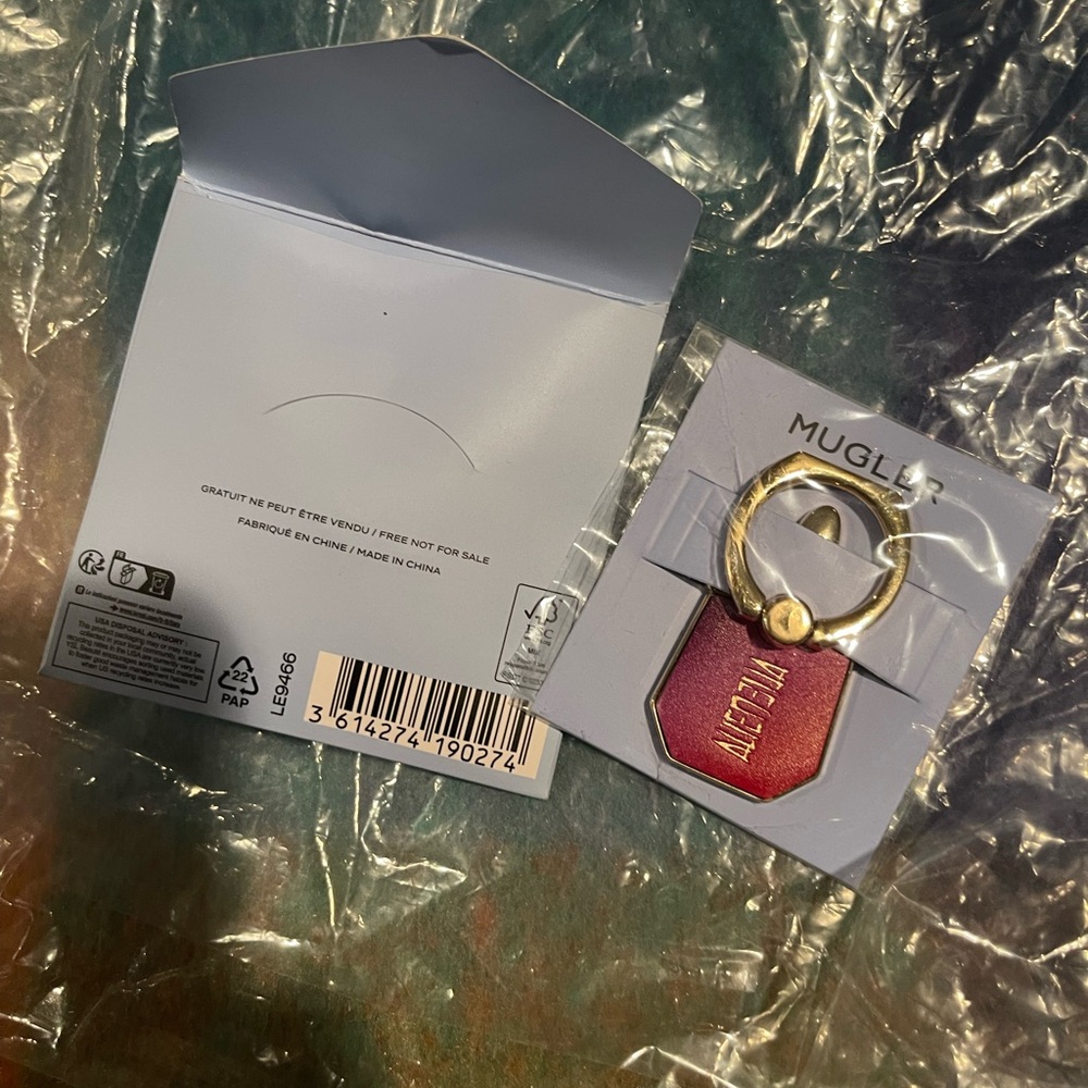 Mugler Red and Gold Key Holder